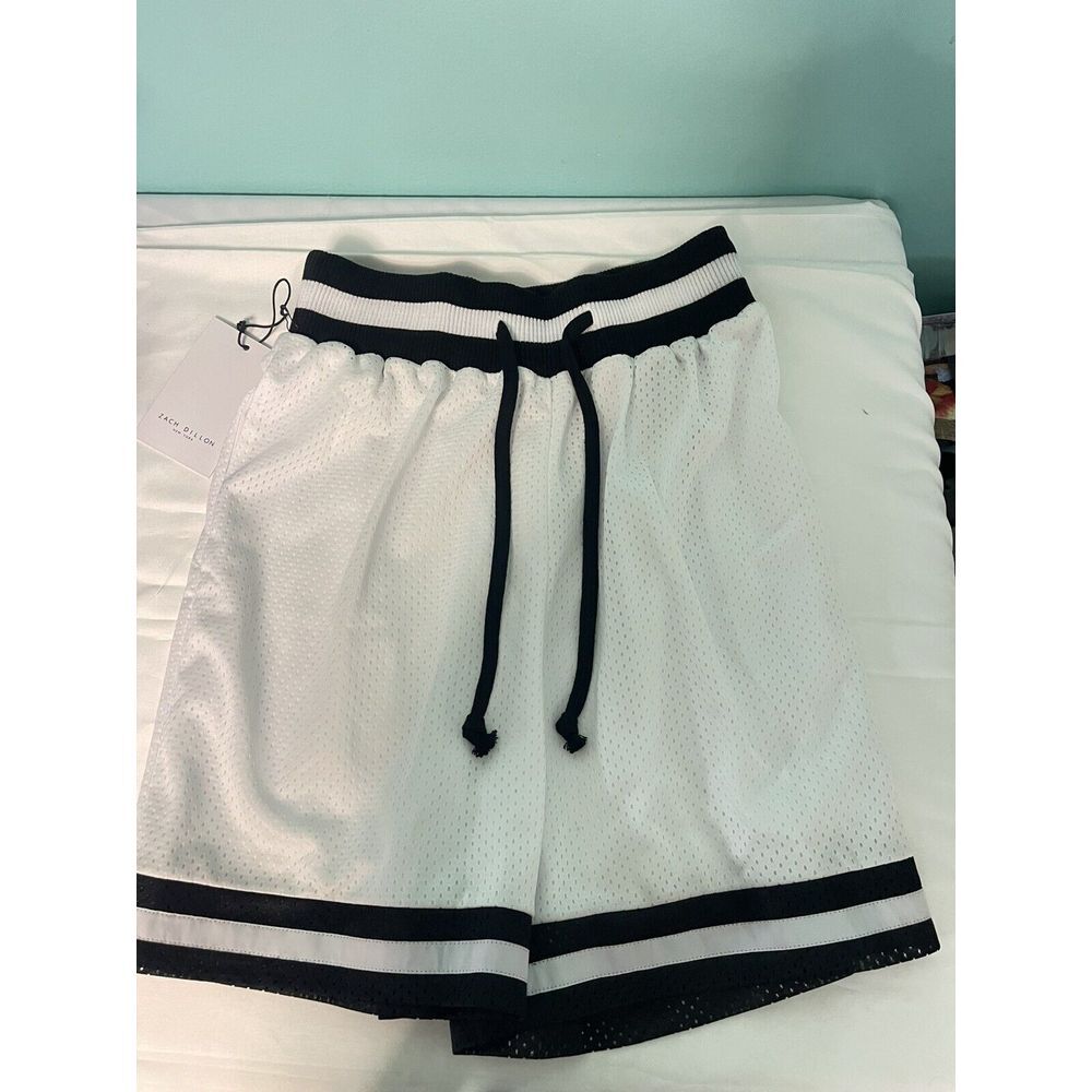 Zach Dillon Basketball Shorts White/ Black Sz S